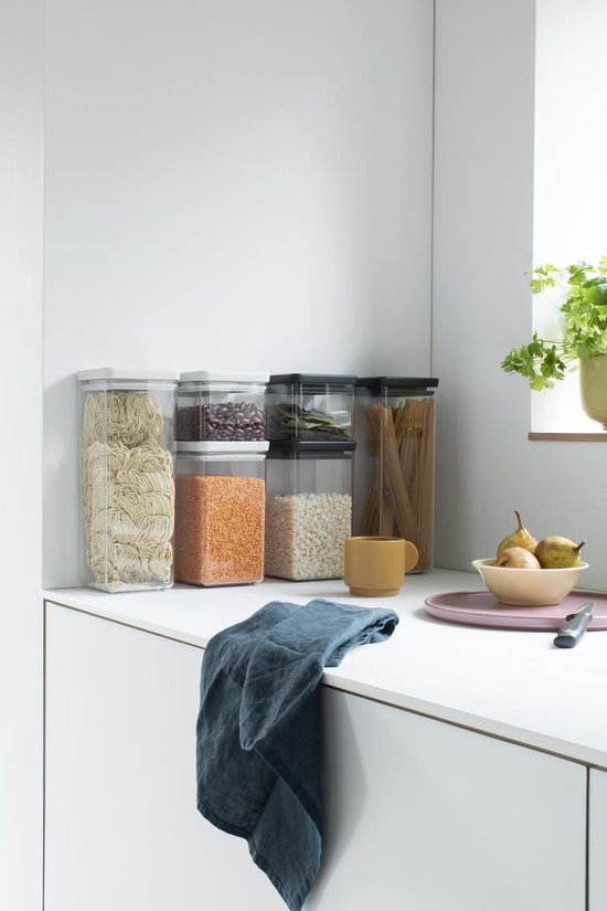 Brabantia Tasty+ boîte à provisions empilable 2,5 litres - Dark Grey