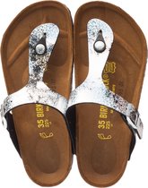 FitFlop Lulu Shimmer Toe Post slippers zwart - Maat 39