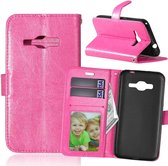 Cyclone Cover roze wallet case hoesje Samsung Galaxy J2 2016