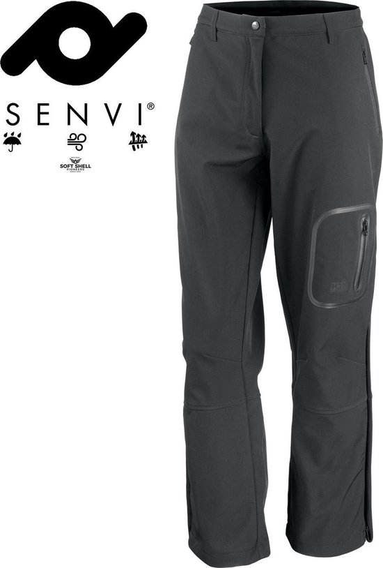Senvi - Softshell Broek met Soepele Stretch - Maat L - Kleur Zwart | bol.com