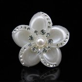 Grote Ivoorkleurige Curlies met Fonkelende Kristallen - 4 stuks | Haarsieraad - Haarversiering - Haaraccessoire | Bruid - Bruidsmeid - Bruidsmeisje | Haarpin - Spiraal | Feest - Gelegenheid -