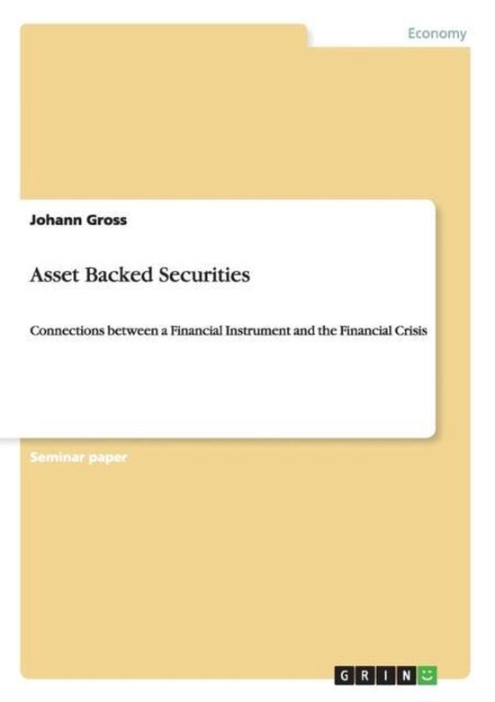 Asset Backed Securities 9783656411512 Johann Gross Boeken