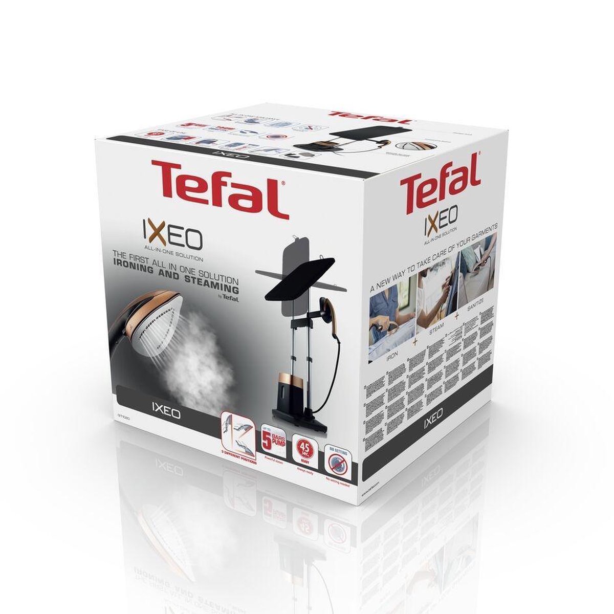 Tefal IXEO QT1020 All-in One Solution - Kledingstomer - Zwart | bol.com