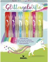 Moses Gelpennen Glitter Eenhoorn Set á 6 Stuks