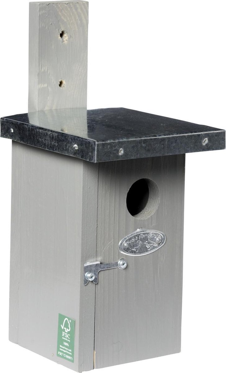 Bol.com Best for Birds Winterkoning Vogelhuisje - Grijs - 140x250x120 mm aanbieding