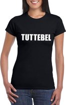 Tuttebel tekst t-shirt zwart dames M