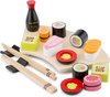 Woet® Houten Sushi Speelset - 21-delig Japans Rollenspel Speelgoed - Inclusief Stokjes, Sojasaus en Serveerplank - Speelgoedeten - Educatief Keukenspeelgoed - Vanaf 3 Jaar