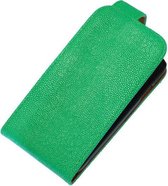 Groen Ribbel Classic flip case cover hoesje voor Sony Xperia T