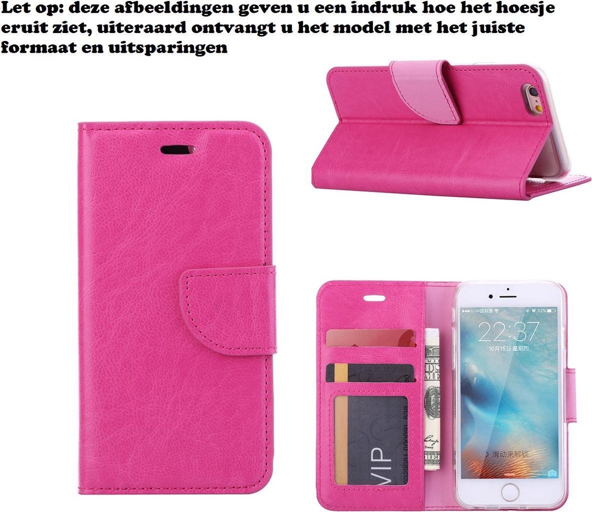 Verzakking Adolescent schraper Cover voor Apple iPhone 5 iPhone 5s of iPhone SE Boek Cover Book Case Pink  | bol.com