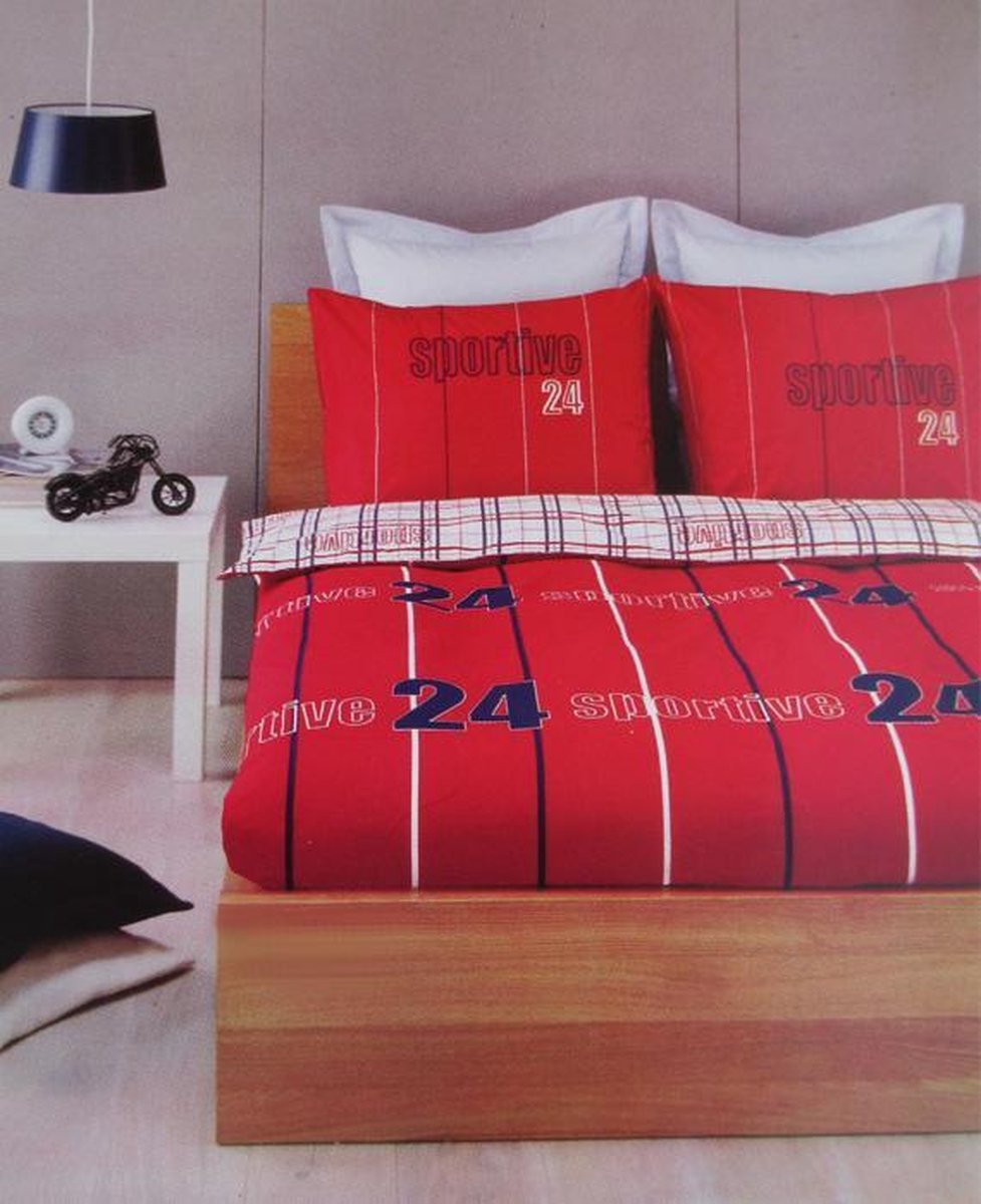 Beddinghouse Sportive Dekbedovertrek - Litsjumeaux - 240x200/220 cm - Rood