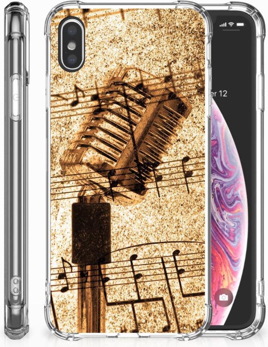 Apple iPhone Xs Max Anti-shock Hoesje met foto Bladmuziek