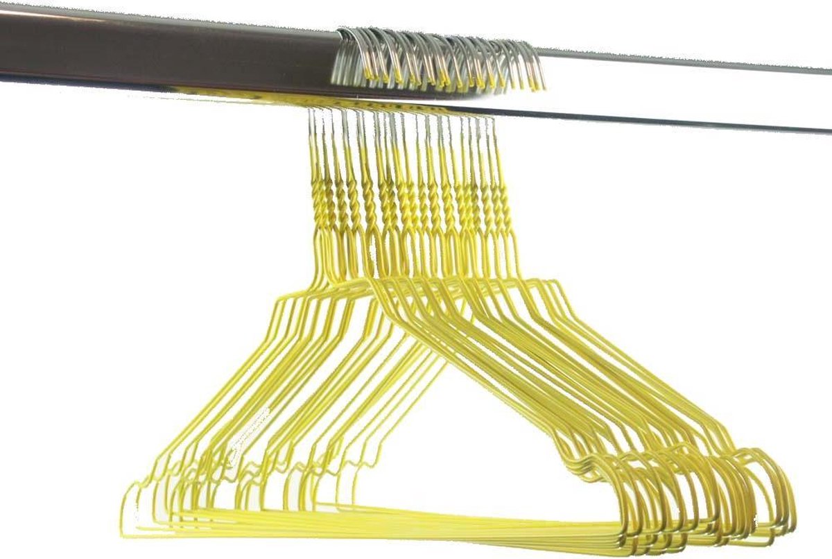 Kledinghanger / Draadhanger / Stomerijhanger / geel