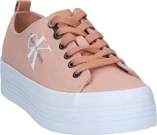 Cheap Womens White Calvin Klein Jeans Zolah Canvas Sneaker at Soletrader  Outlet