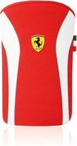 Ferrari Scuderia mobiele telefoon etui/ tasje Opbergmap/ Pouch / Sleeve - Rood, Wit geschikt voor iPhone 5/5s (tevens4/4s) - Nubuck