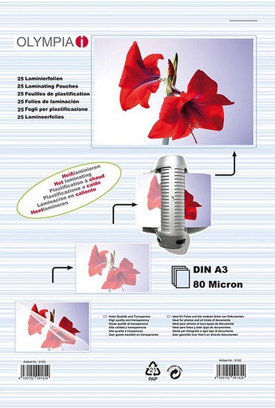 ACROPAQ 50 pochettes de plastification A3 100 Microns