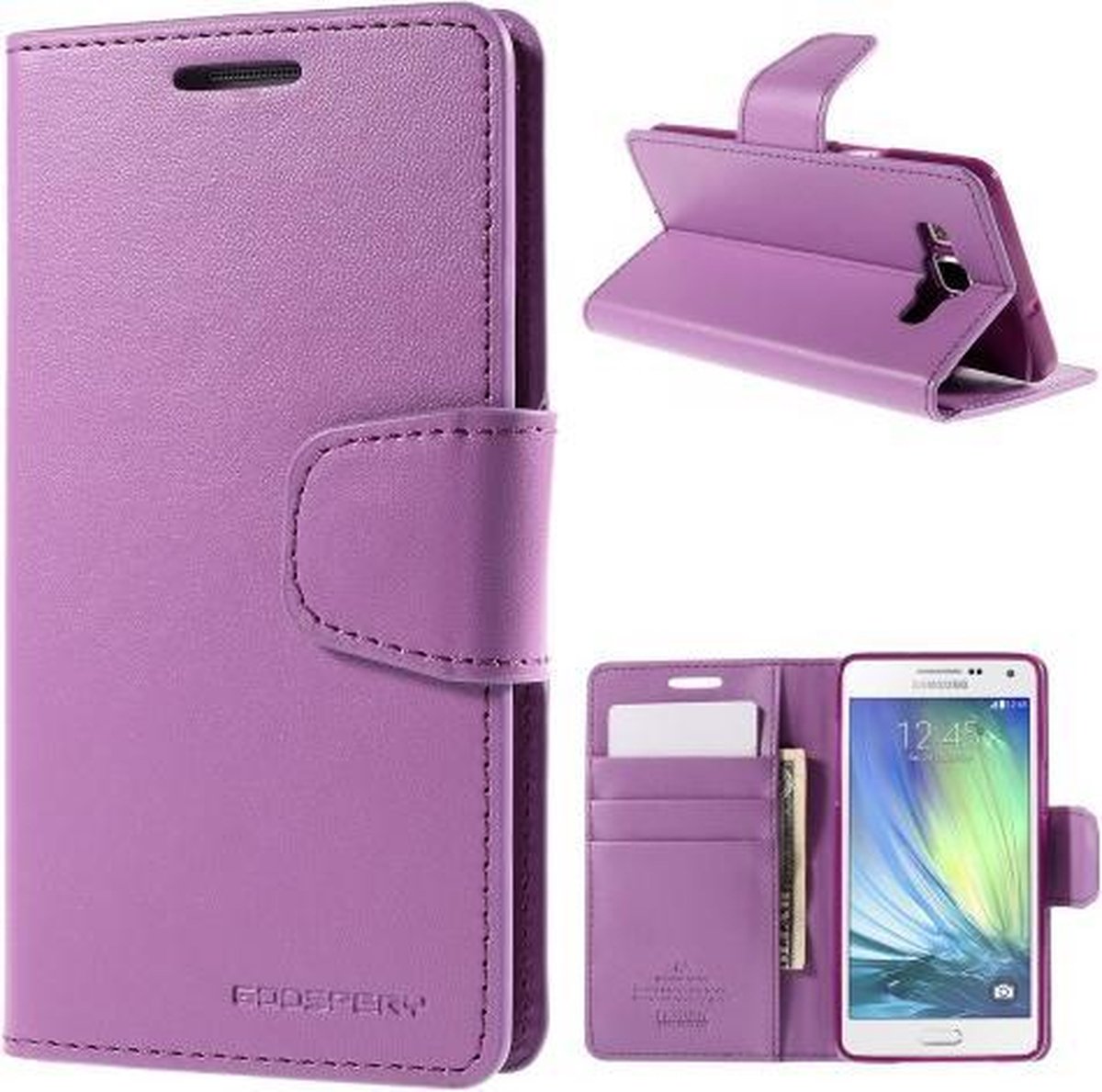 Goospery Sonata Leather hoesje Samsung Galaxy Core 2 paars