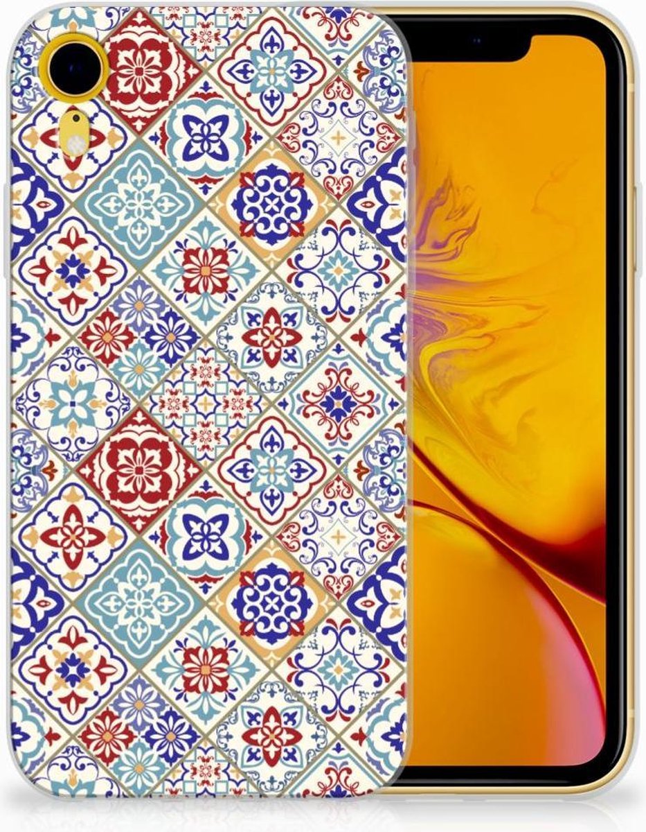 Apple iPhone Xr TPU Siliconen Hoesje Tiles Color