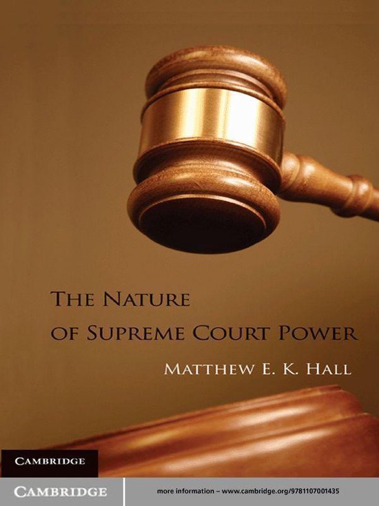 The Nature of Supreme Court Power - cover