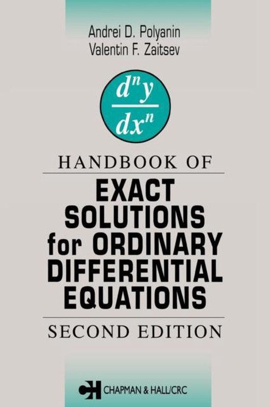 Handbook of Exact Solutions for Ordinary Differential Equati ... - cover