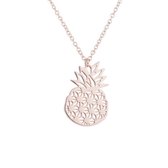 24/7 Jewelry Collection Ananas Ketting - Rosé Goudkleurig