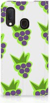 Geschikt voor Samsung Galaxy A20e Flip Style Cover Druiven