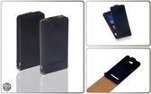 LELYCASE Flip Case Lederen Hoesje HTC  Windows Phone 8S Zwart