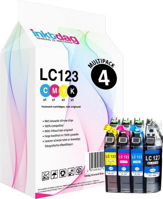 Cartouche d'encre Day Ink pour Brother LC123 Multipack de cartouches d'encre  Brother