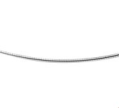Zilveren Collier omega rond schroefslot 1 1010384 42 cm