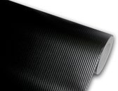 3D Carbon Car Wrap Folie - Vinyl Auto / Car Wrapping Carbonfolie- 127 x 30 cm - Zwart