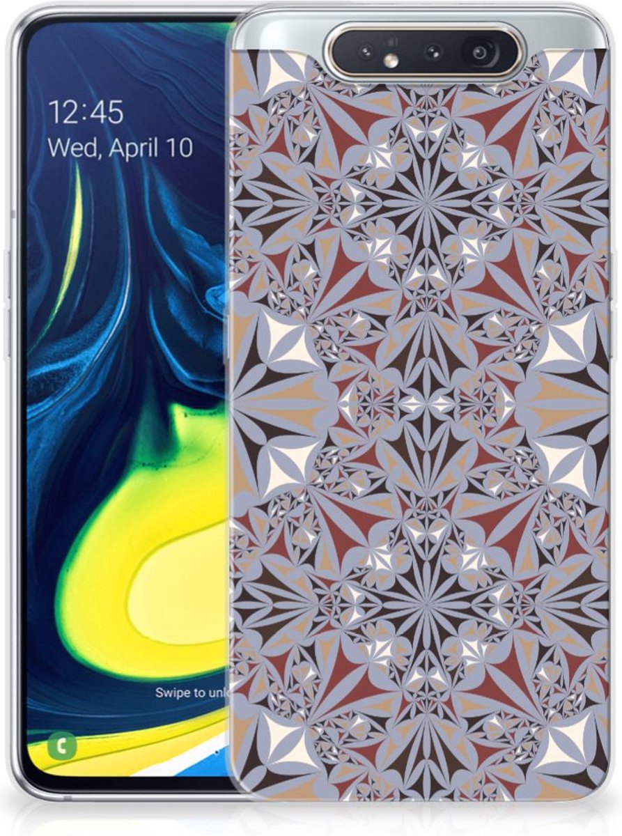 Samsung Galaxy A80 TPU Siliconen Hoesje Flower Tiles