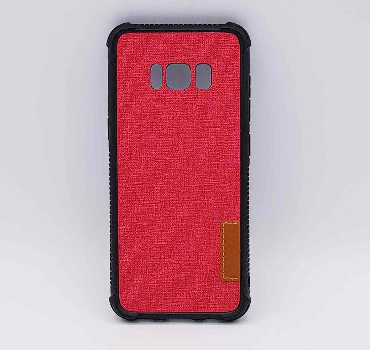 Voor Samsung Galaxy S8 – hoes, cover – TPU – Jeanslook – Rood