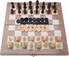 Afbeelding van het spelletje Houten 3 in 1 schaken, backgammon  en dammen