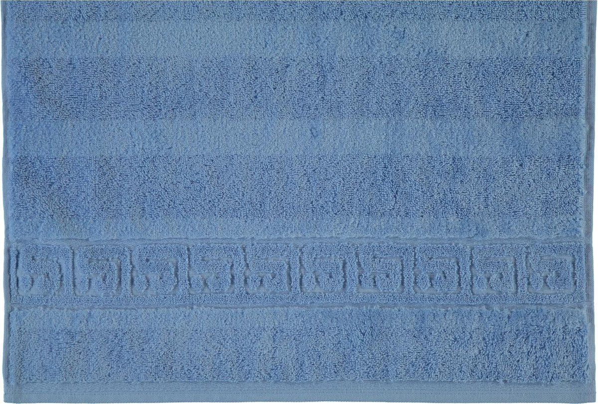CAWÖ Noblesse Uni Badhanddoek - Lichtblauw - 50x100