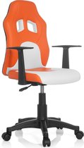 hjh office Kiddy Teen Racer - Bureaustoel - Kinder - Oranje / wit