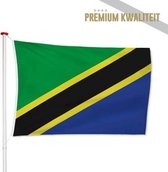 Tanzaniaanse Vlag Tanzania 100x150cm - Kwaliteitsvlag - Geschikt voor buiten
