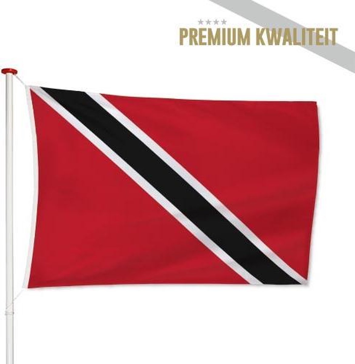 Trinidadaanse Vlag Trinidad en Tobago 40x60cm - Kwaliteitsvlag - Geschikt voor buiten