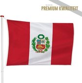 Peruaanse Vlag Peru 100x150cm - Kwaliteitsvlag - Geschikt voor buiten