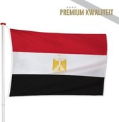 Egyptische Vlag Egypte 100x150cm - Kwaliteitsvlag - Geschikt voor buiten