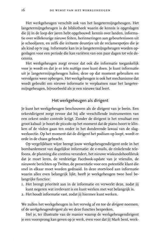 De winst van het werkgeheugen