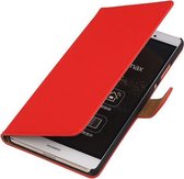 Huawei P8 Max Effen Booktype Wallet Cover Rood - Cover Case Hoes