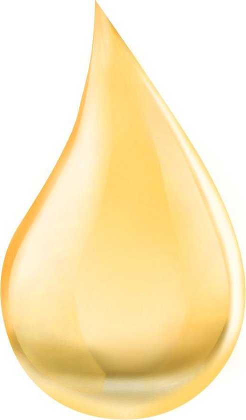 Gouden druppel olie met glanseffect.