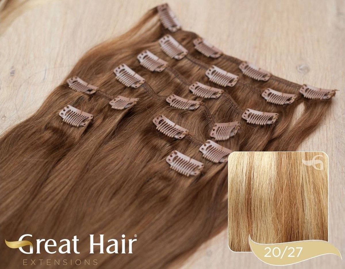 Great Hair Extensions Full Head Clip In - straight #20/27 40cm