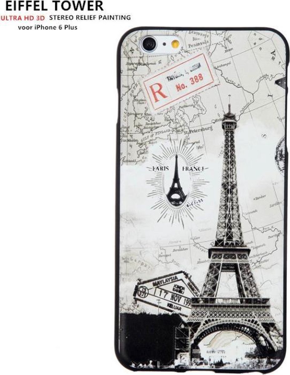Design 3D Softcase Hoesje - iPhone 6 Plus - Eiffel Tower