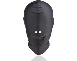 Banoch - Mask Zipper Mouth - Spandex Masker - BDSM - Zwart met Rits