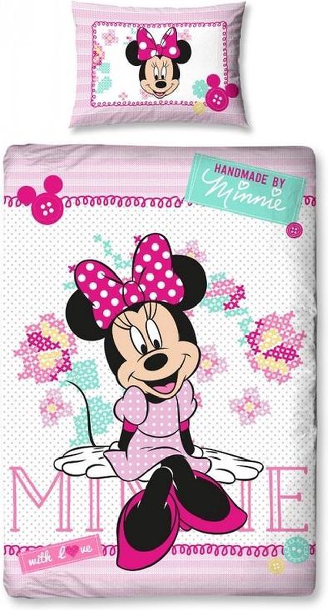 Disney Minnie Mouse Handmade with love dekbedovertrek - 1 persoons