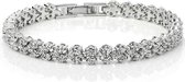Fashion Favorite Crystal Brilliant Armband - Kristal Dames - Verzilverd - 18 cm