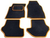 PK Automotive Complete Premium Velours Automatten Zwart Met Oranje Rand Fiat Scudo 2007-2011