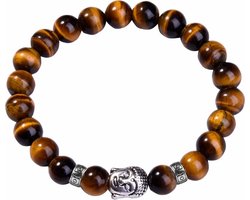 Fako Bijoux® - Buddha Armband - Deluxe - Tijgeroog