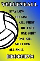 Volleyball Stay Low Go Fast Kill First Die Last One Shot One Kill Not Luck All Skill Brooklyn