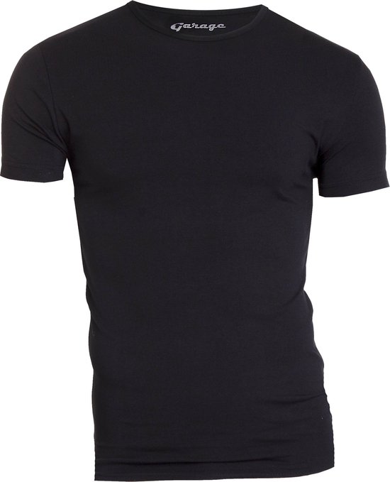 Garage 201 - Bodyfit T-shirt ronde hals korte mouw katoen 5% elastan